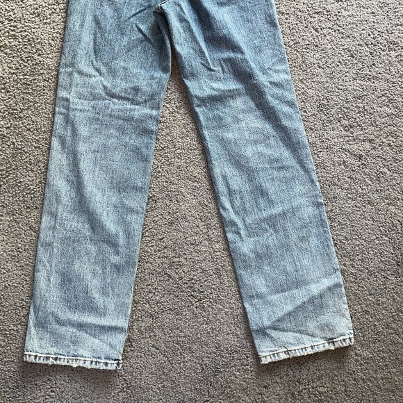 DAZE TOUGH LOVE DOUBLE CUT PEEK-A-POO WAISTBAND BLUE DENIM JEANS - SIZE 25 - Picture 6 of 14